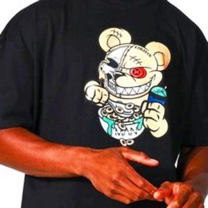 boohoo MAN | Graphic Evil Teddy Tee Size Small NWOT
